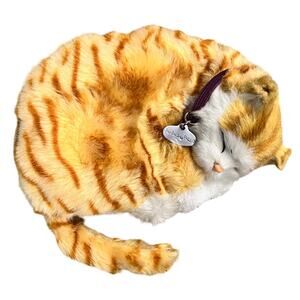 Perfect Petzzz Orange Tabby Cat Breathing Motion Purring Works!